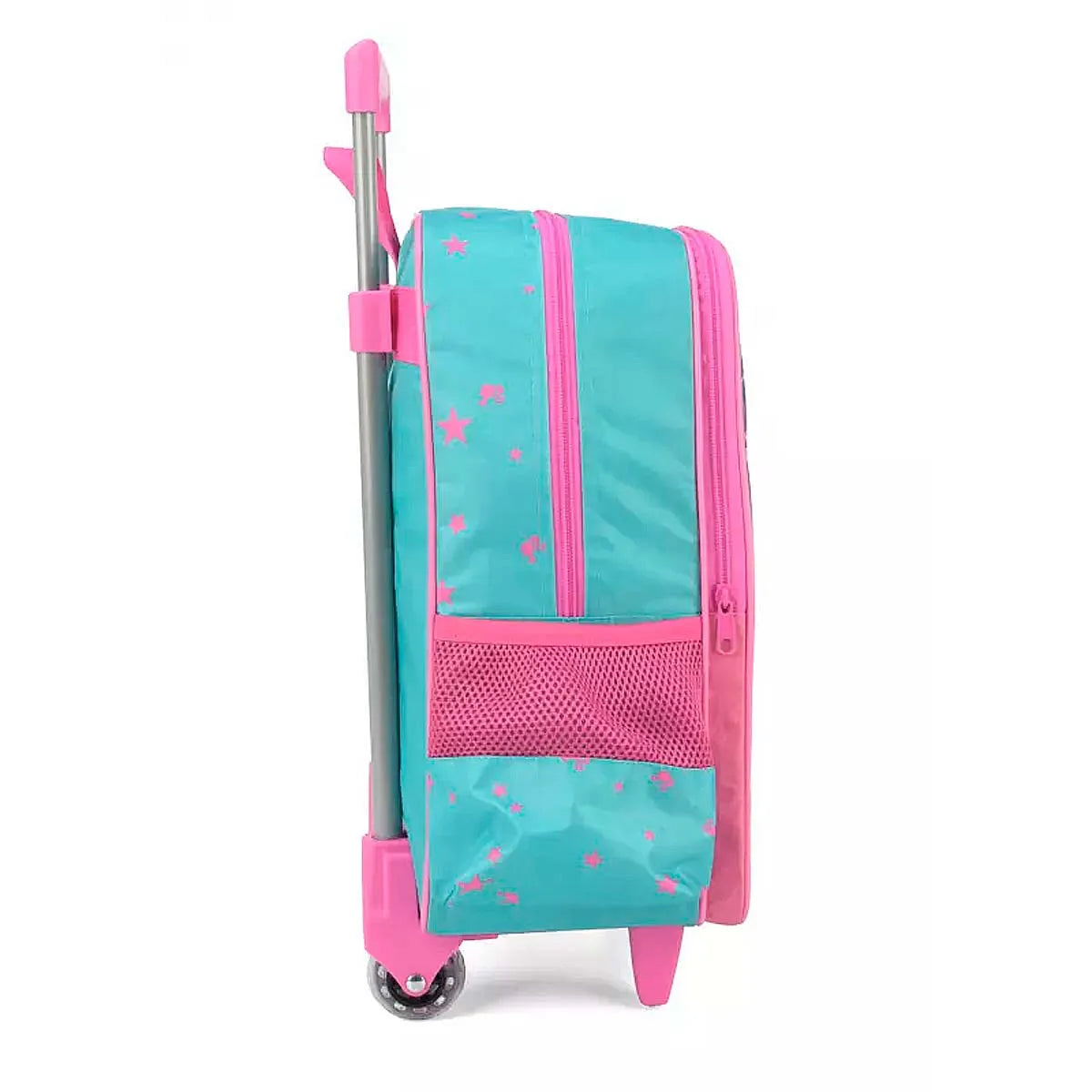 Mochila com Rodinhas Barbie Rosa e Verde Luxcel