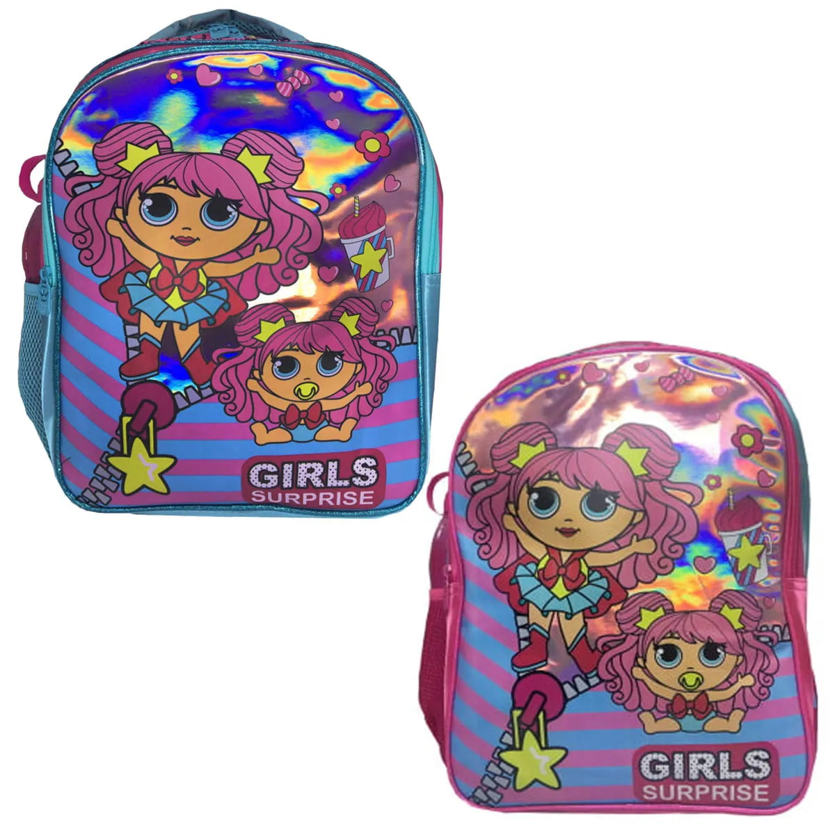 Mochila Escolar Girls Surprise Holográfica Winth