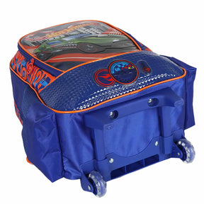 Mochila Escolar Infantil com Rodinhas e Costas Hot Wheels – Luxcel