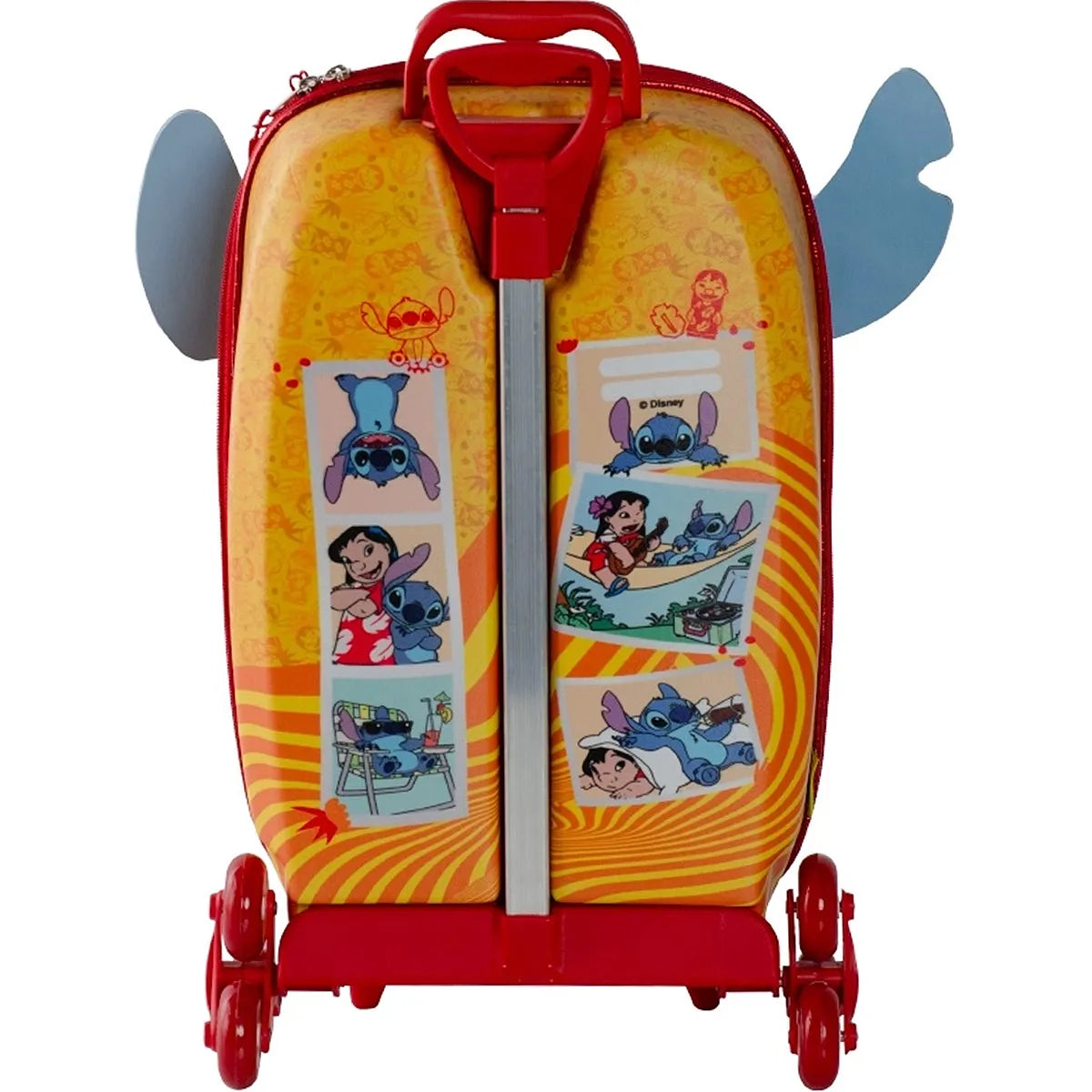 Mochila Infantil com Rodinhas Triplas 3D Tropical Laranja Diplomata